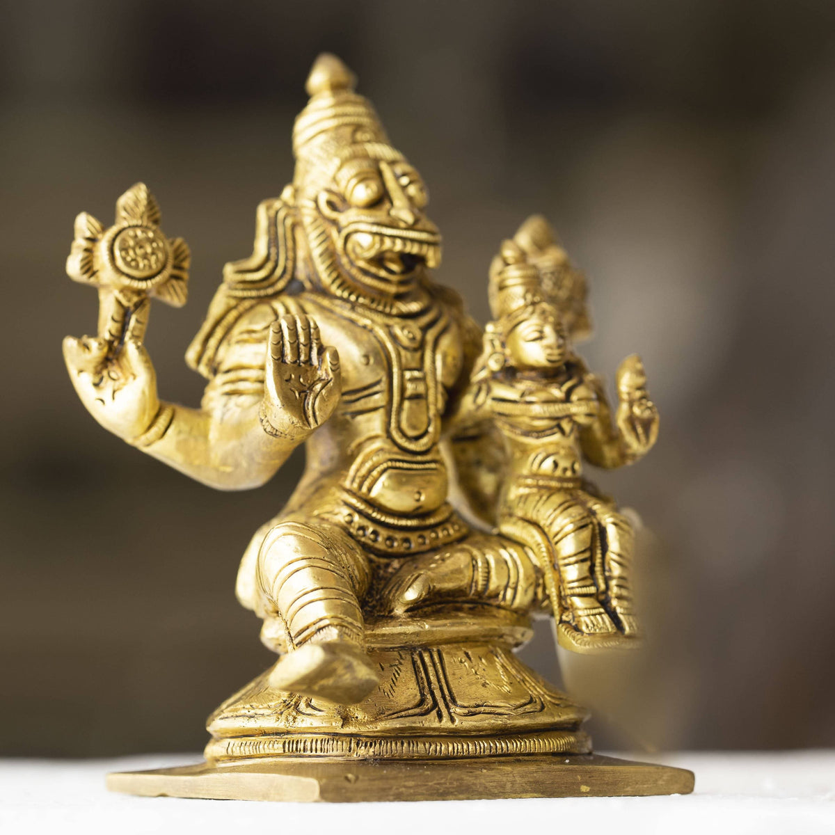 Myoksha Lakshmi Narasimha Brass Idol