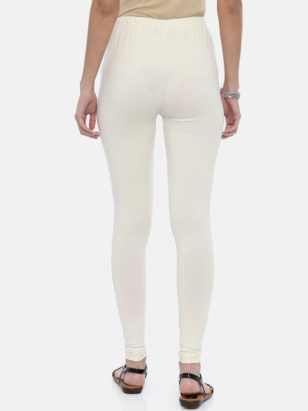 White, Churidar Leggings