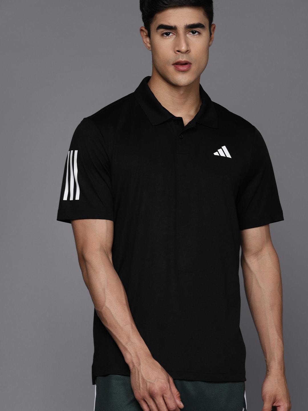 Buy Adidas 3-Stripe Club Polo T-shirt Online at Best Price | Distacart