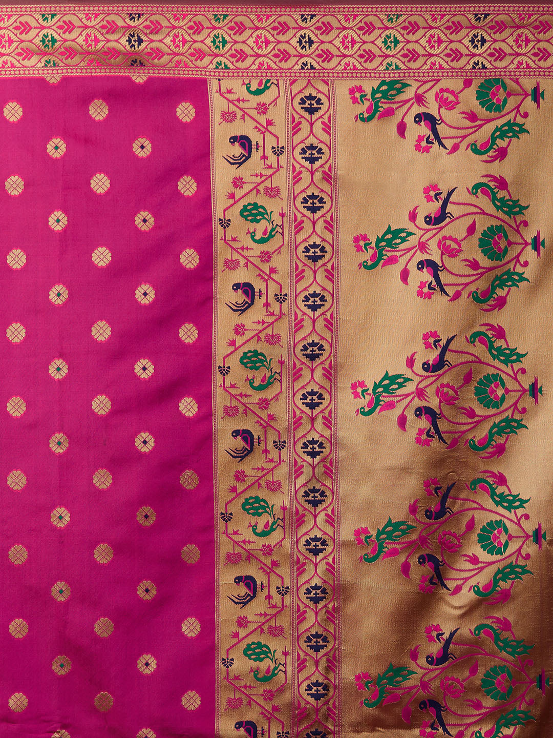 Mitera Pink Silk Blend Woven Design Banarasi Saree - Distacart