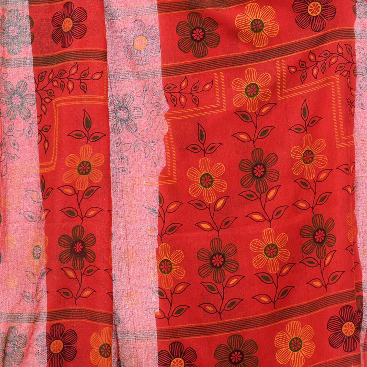 Women's Printed Handloom Pure Cotton Saree