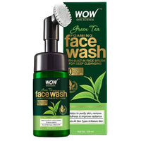 Thumbnail for Wow Skin Science Green Tea Foaming Face Wash With Built-In Face Brush For Deep Cleansing - Distacart