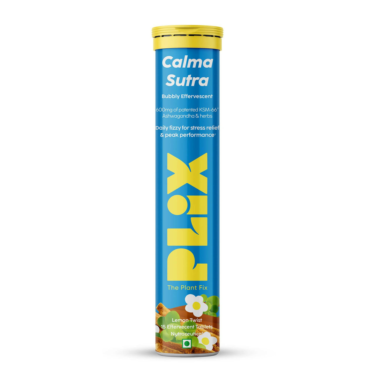 PLIX The Plant Fix Calma Sutra Ashwagandha Effervescent Tablets - Lemon Twist - Distacart