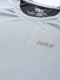 Thumbnail for HRX by Hrithik Roshan Women Grey Brand Logo Extended Sleeves T-shirt - Distacart