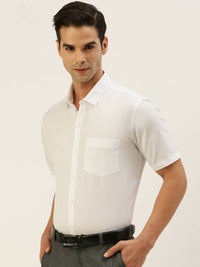 Thumbnail for Ramraj Cotton Mens Half Sleeve Formal 100% Cotton White Shirt - Distacart