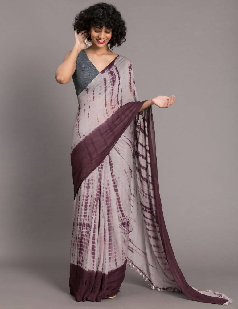 Buy Suta Pink & Beige Tie & Dye Saree Without Blouse for Women Online @  Tata CLiQ