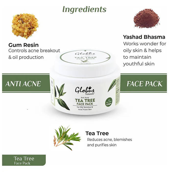 Globus Naturals Tea Tree Face Pack - Distacart