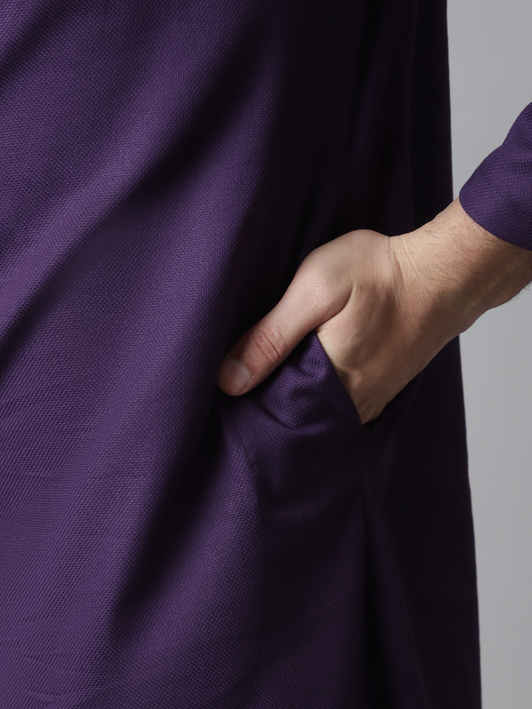 Even Apparels Purple Sherwani Kurta With Asymetrical Cut - Distacart