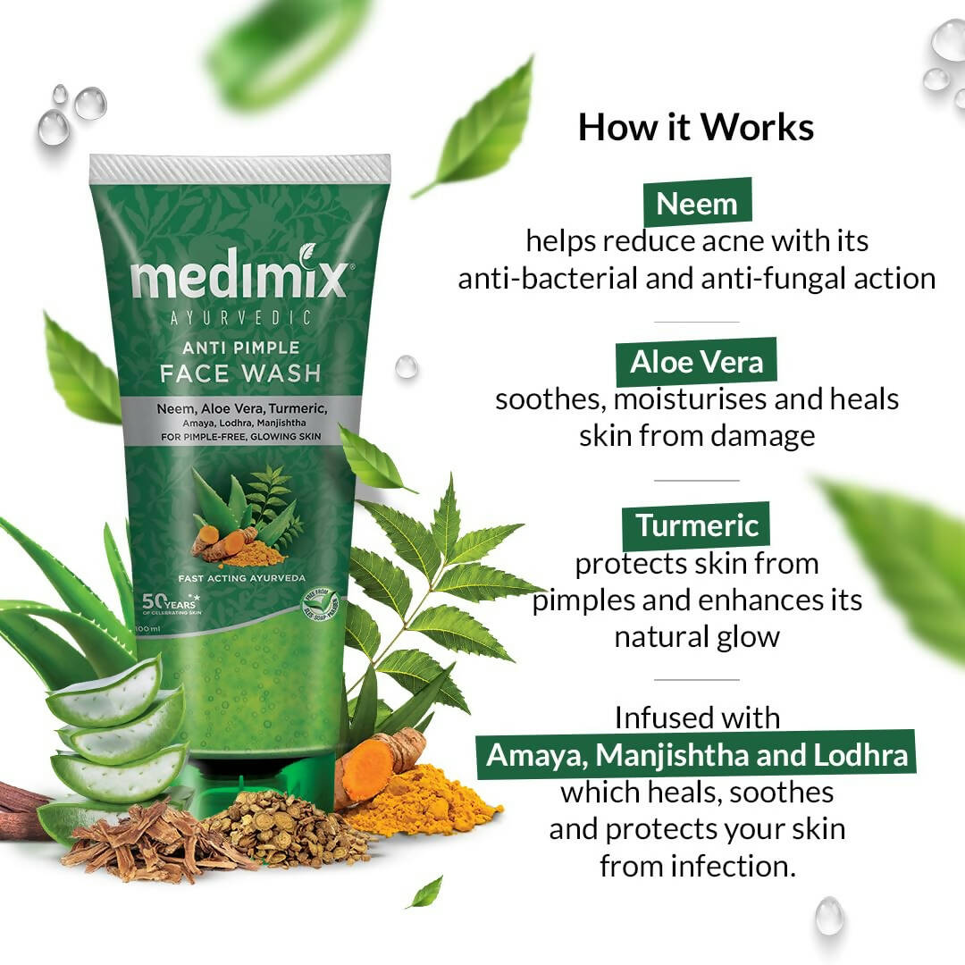 Medimix Ayurvedic Anti Pimple Face Wash - Distacart