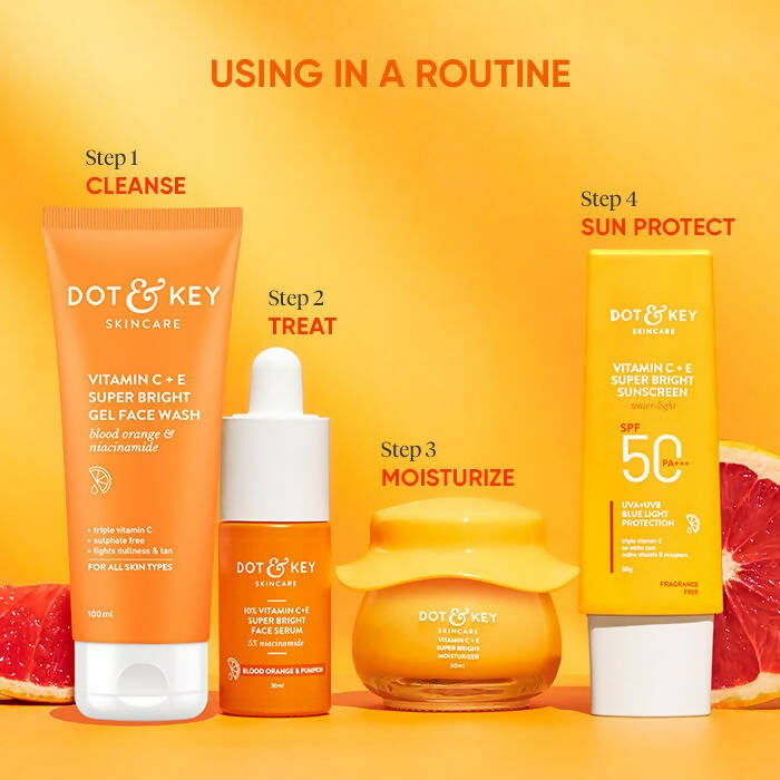 Dot & Key Vitamin C+E Super Bright Gel Face Wash - Distacart