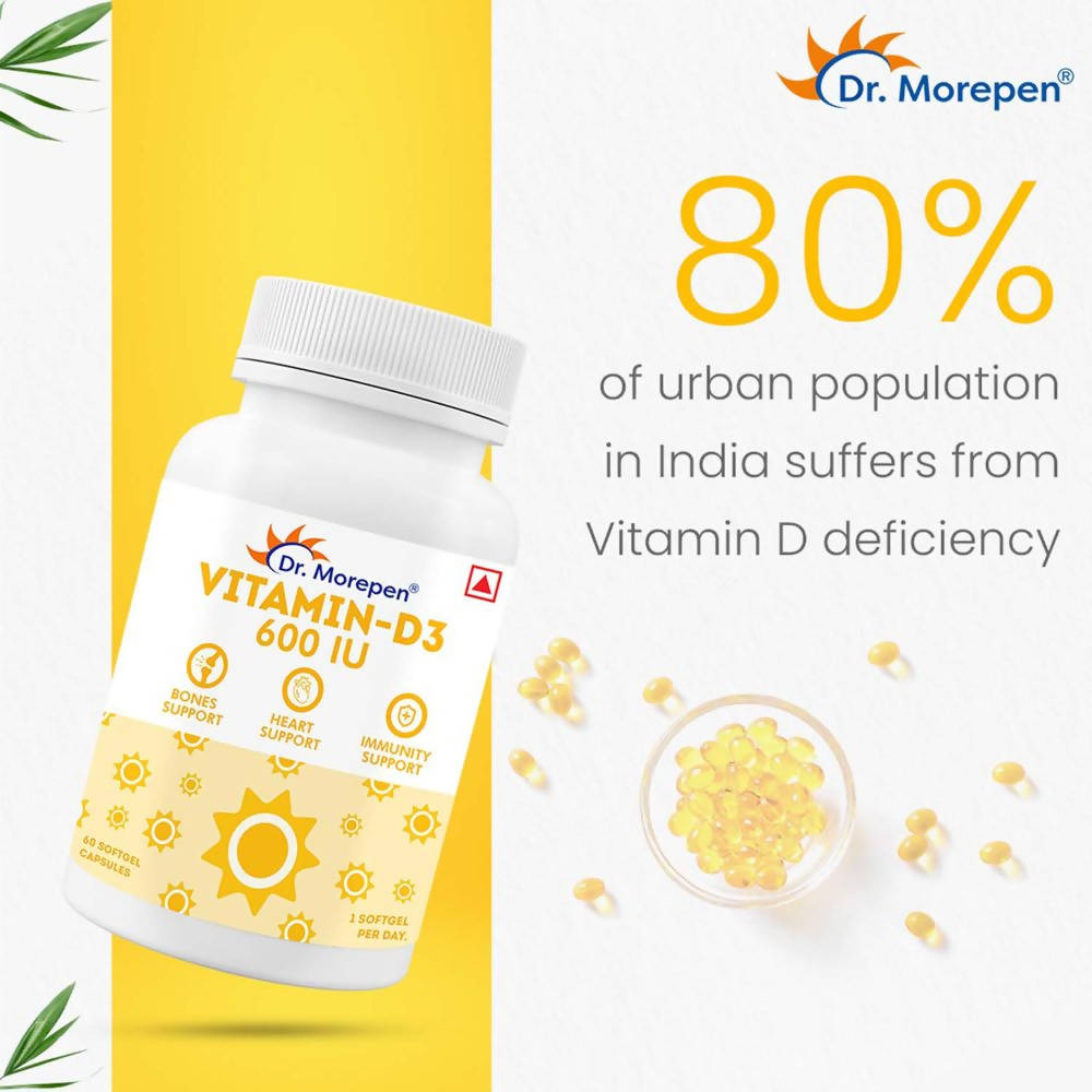 Dr. Morepen Vitamin D3 600 IU Capsules - Distacart