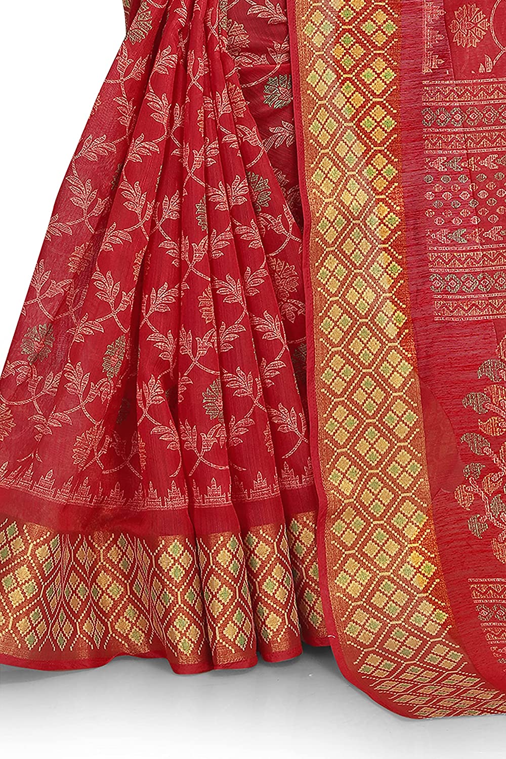 Women Plain Weave Chiffon Geometric Printed Saree with Blouse Piece – Mirchi  Fashion