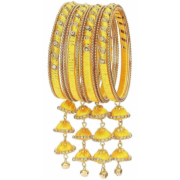 Silk Thread Bangle Set - Distacart