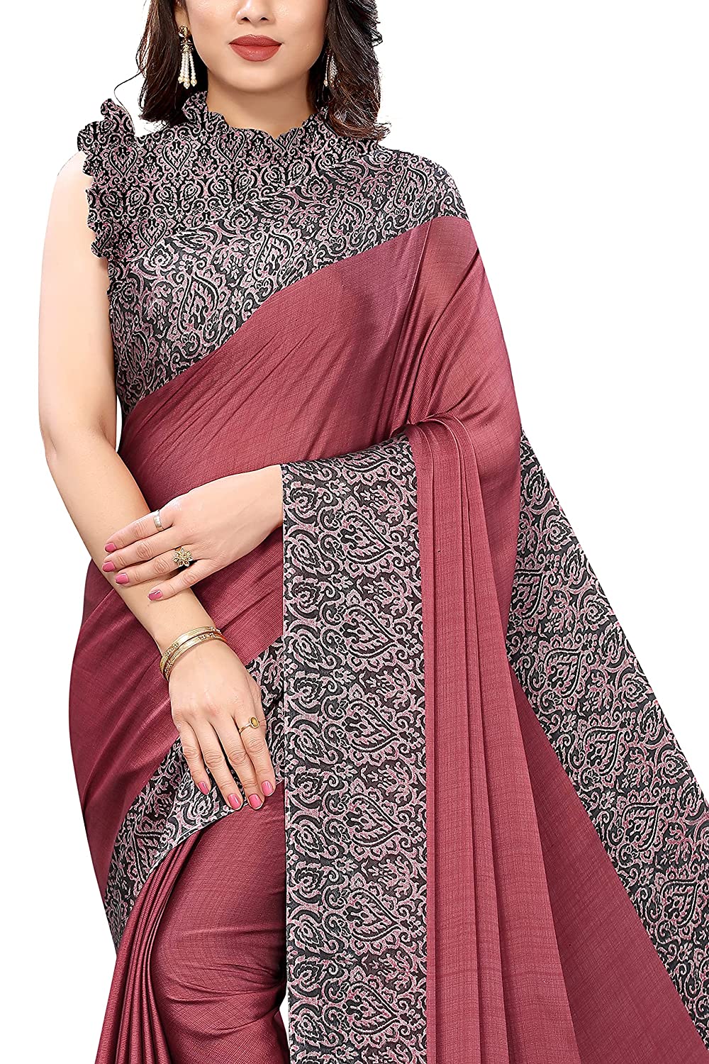 MIRCHI FASHION Striped Leheria Chiffon Saree - Price History