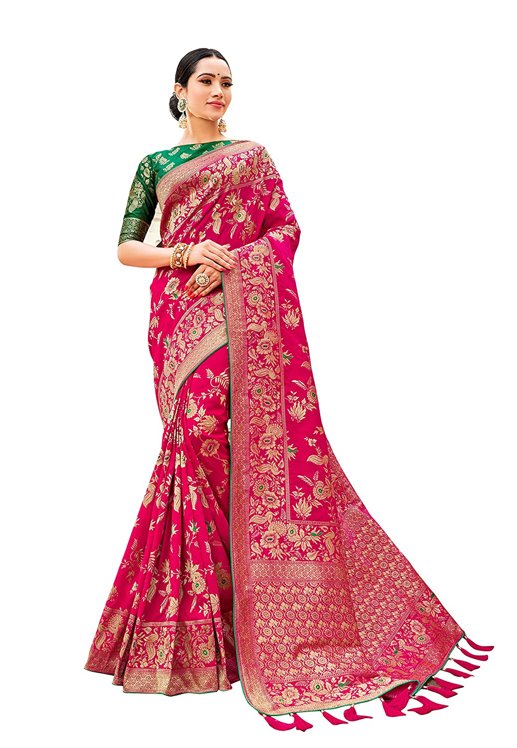 Buy Mustard Simar Silk Woven Designer Classic Saree for Women Online @ Tata  CLiQ Luxury