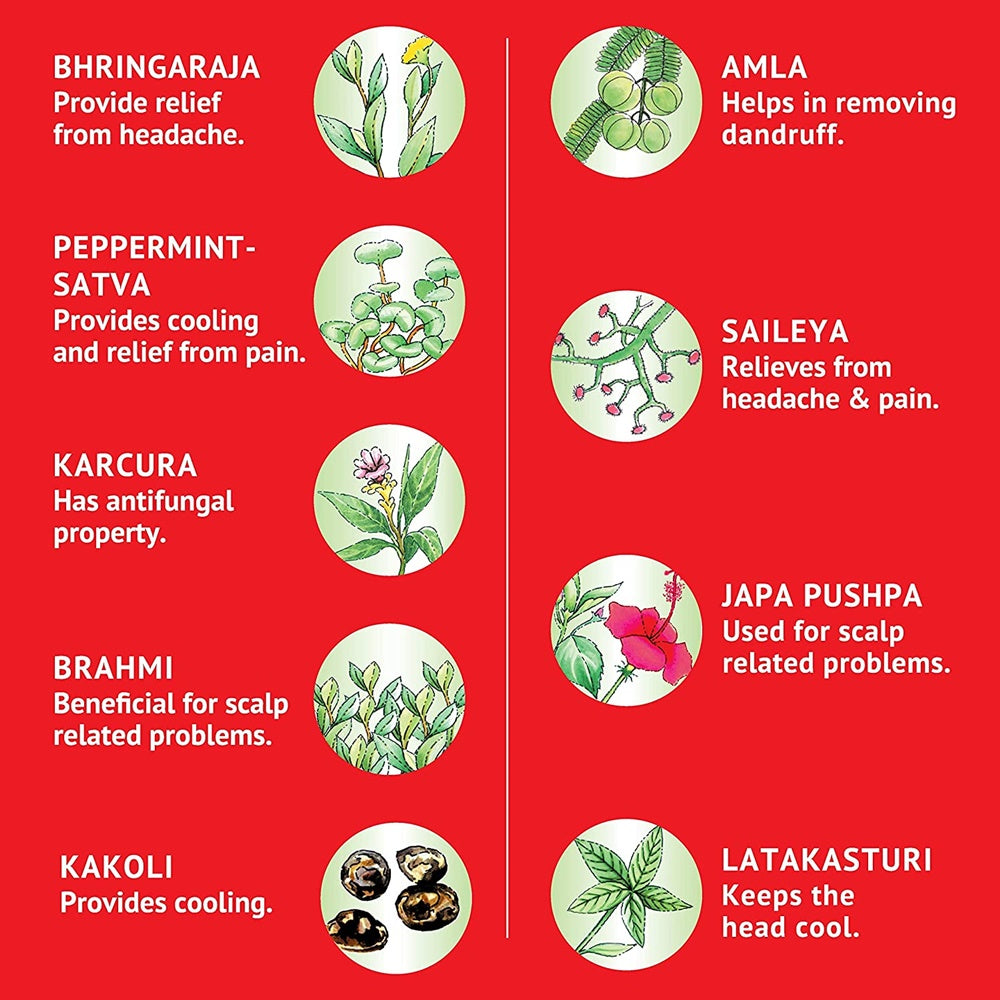 Navratna Ayurvedic Cool Hair Oil Usage