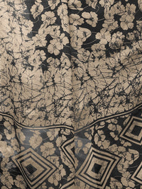 Thumbnail for Kalini Black & Beige Floral Saree - Distacart