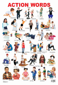 Thumbnail for Dreamland Publications Educational Chart for Kids - Action Words - Distacart