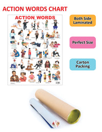 Thumbnail for Dreamland Publications Educational Chart for Kids - Action Words - Distacart