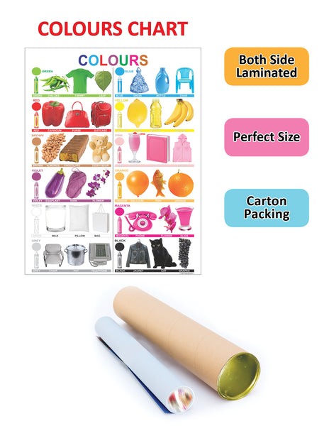 Dreamland Publications Educational Chart for Kids - Colours - Distacart