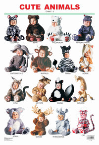 Thumbnail for Dreamland Publications Educational Chart for Kids - Cute Animals - 2. - Distacart