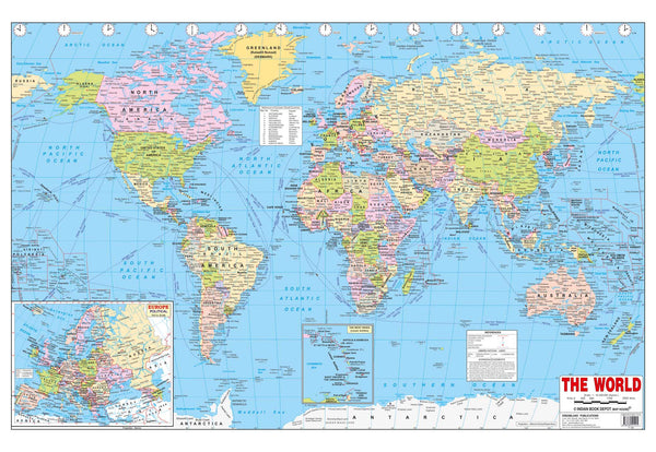 Buy Dreamland Publications Educational Chart for Kids - World Map ...