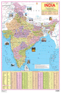 Thumbnail for Dreamland Publications Educational Chart for Kids - India Map - Distacart