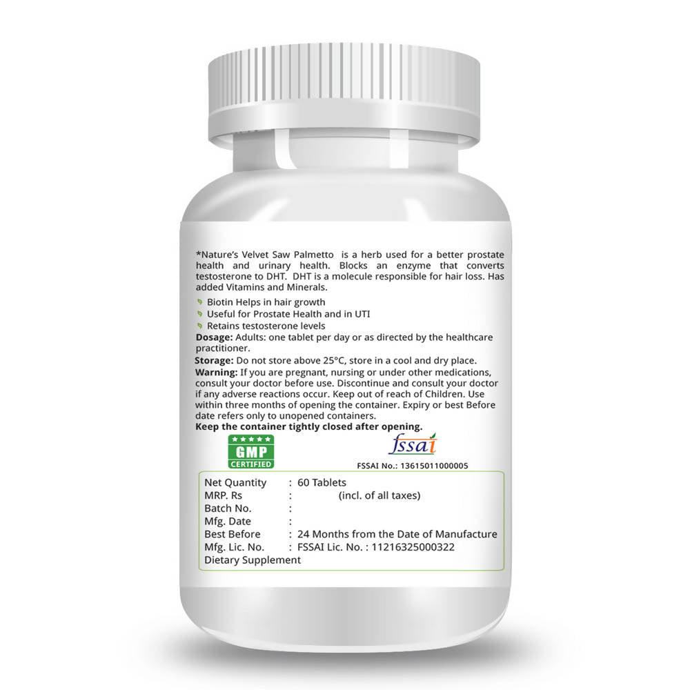 Nature's Velvet Saw Palmetto Tablets