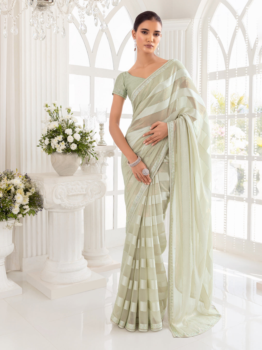 Buy Soch Grey Georgette Saree With Floral Embroidery And Sequins Online at  Best Prices in India - JioMart.