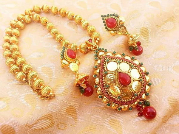 Multicolor Kasu Beaded Necklace Set