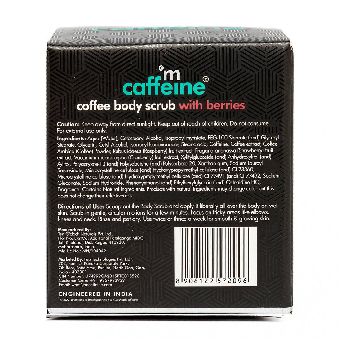 mCaffeine Coffee Body Scrub with Berries - Distacart