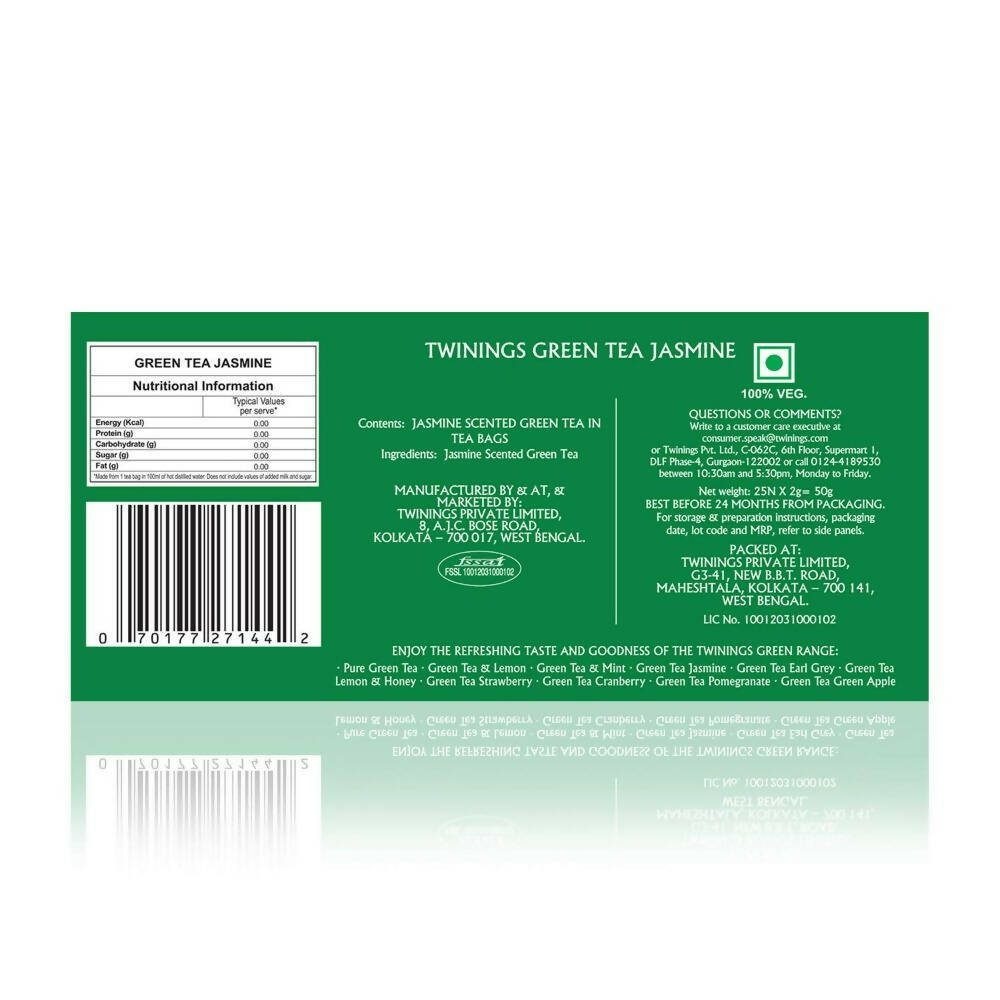 Twinings Green Tea Jasmine Teabags - Distacart