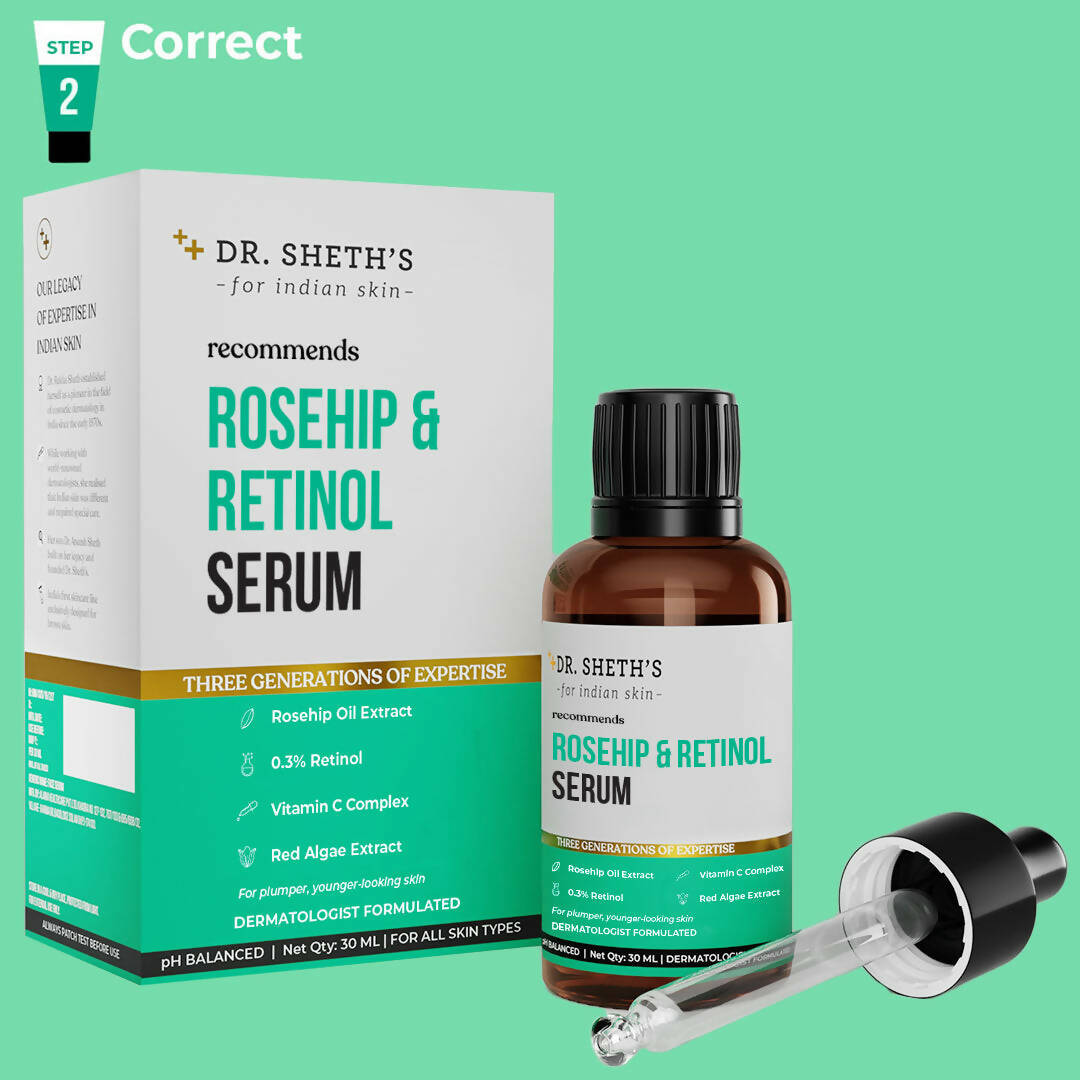 Dr. Sheth's Rosehip & Retinol Face Serum - Distacart