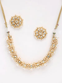 Thumbnail for Pearl Kundan Choker With Studs - Ruby Raang - Distacart