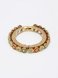 Thumbnail for Multi Embellished Bangle - Ruby Raang - Distacart