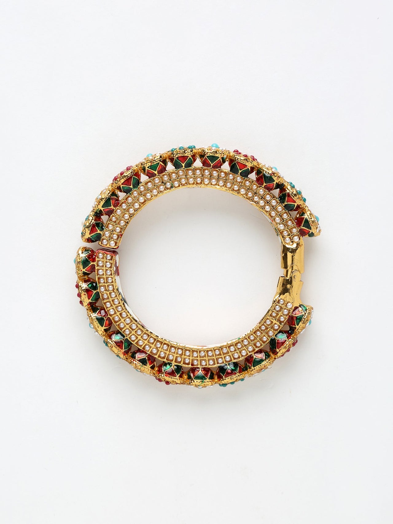 Multi Embellished Bangle - Ruby Raang - Distacart