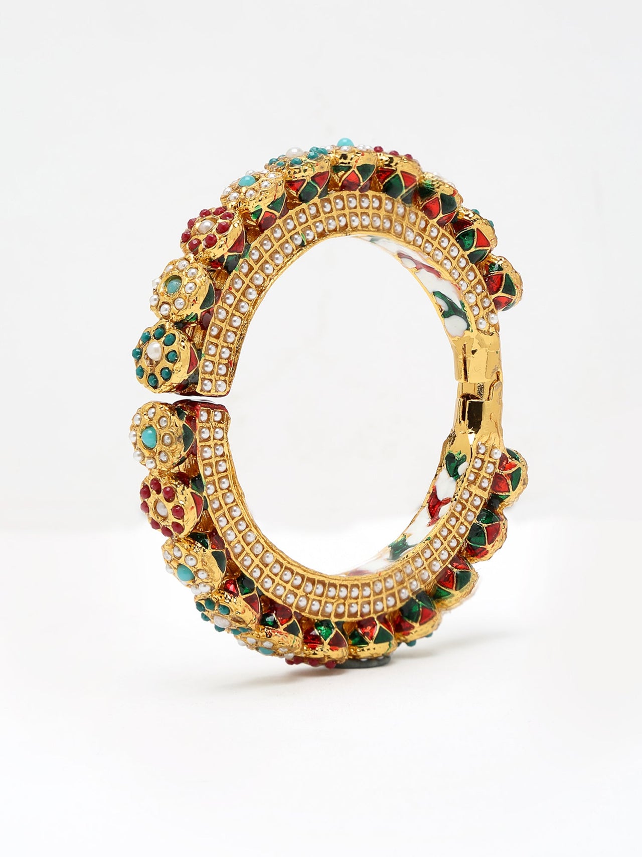 Multi Embellished Bangle - Ruby Raang - Distacart