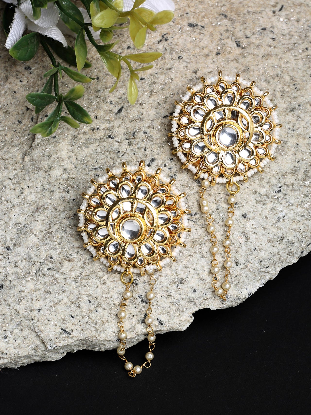 Kundan Studs - Ruby Raang - Distacart