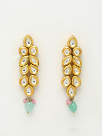 Thumbnail for Kundan Neckpiece With Earrings And Maang Tikka - Ruby Raang - Distacart