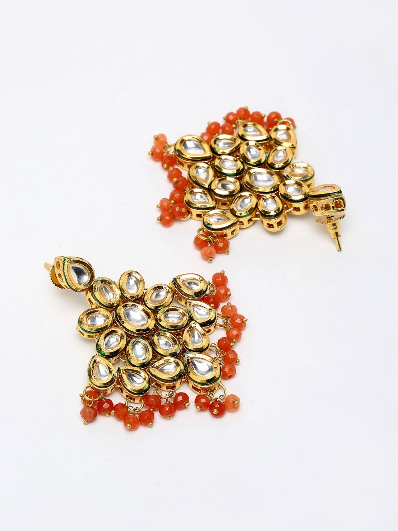 Kundan Neckpiece With Earrings - Ruby Raang - Distacart