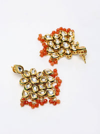 Thumbnail for Kundan Neckpiece With Earrings - Ruby Raang - Distacart