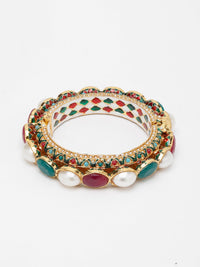 Thumbnail for Multi Embellished Bangle - Ruby Raang - Distacart