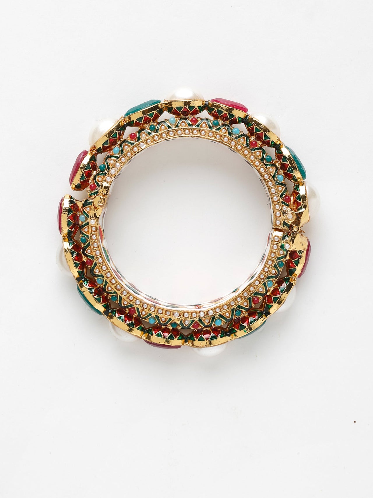 Multi Embellished Bangle - Ruby Raang - Distacart