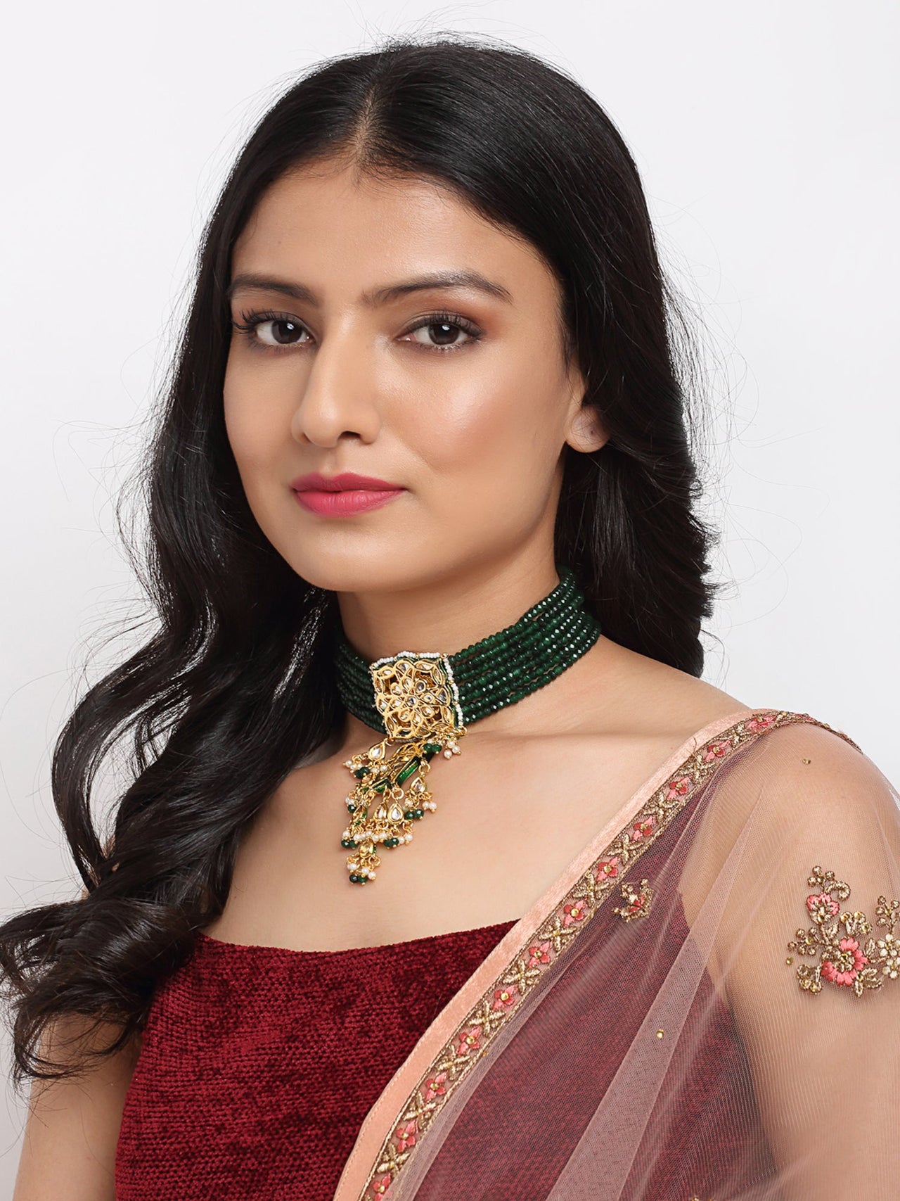 Stone Kundan Choker - Ruby Raang - Distacart