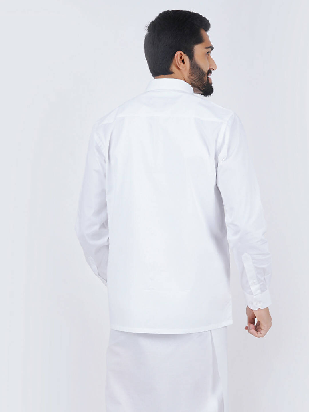 Ramraj Cotton Mens Full Sleeve Formal 100 % Cotton White Shirt - Distacart