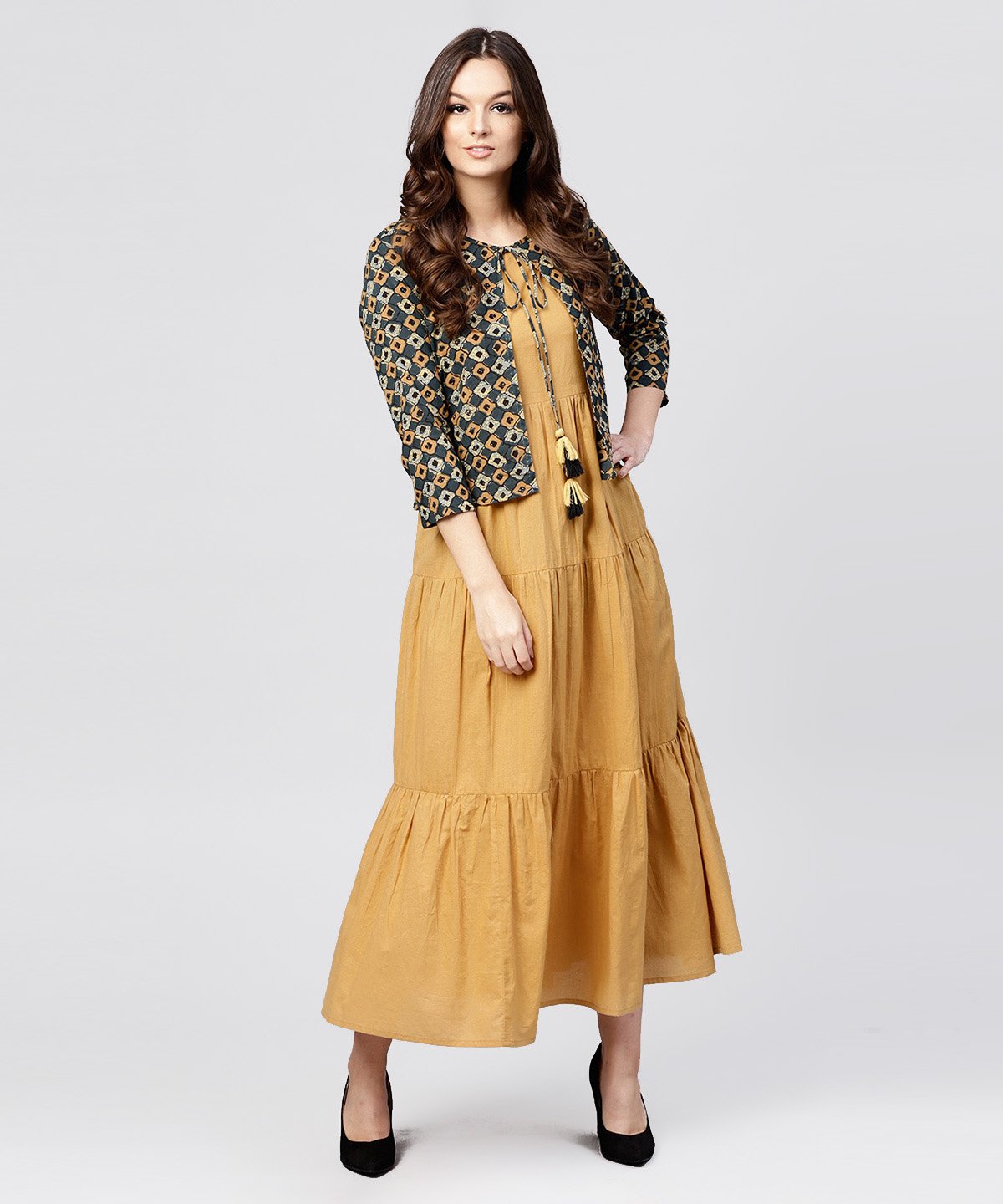 spm fashion Women Ethnic Dress Beige Dress - Buy spm fashion Women Ethnic  Dress Beige Dress Online at Best Prices in India | Flipkart.com