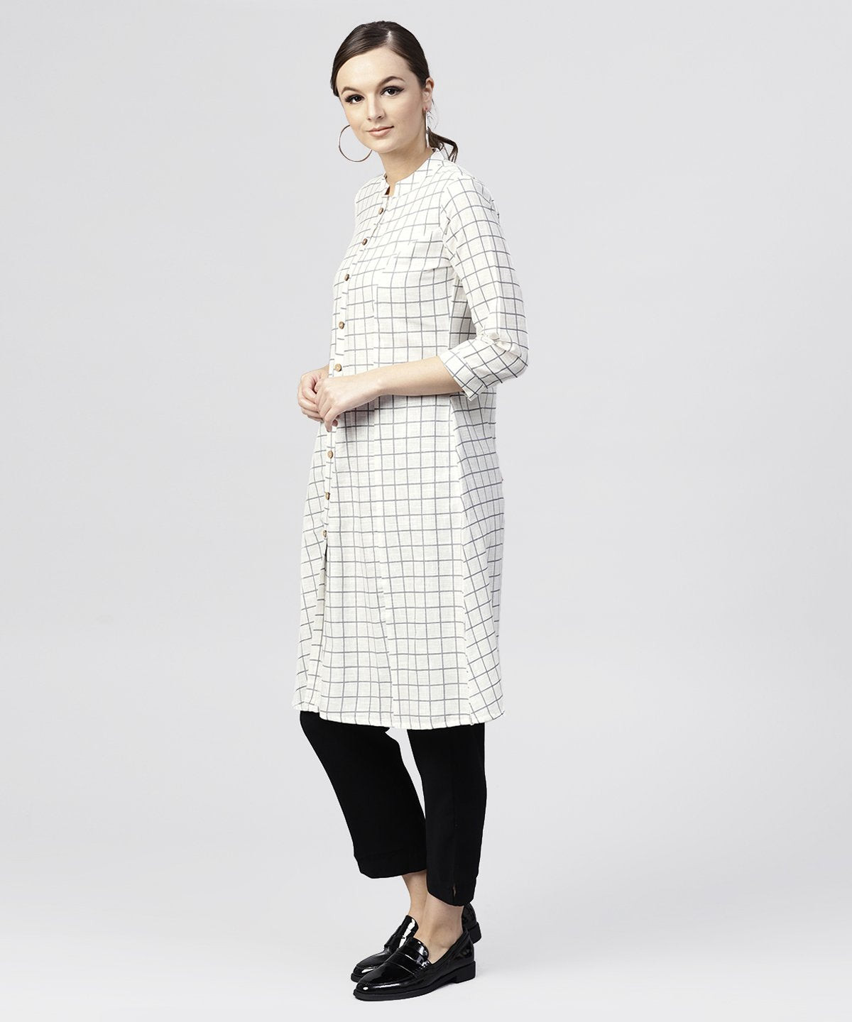 A line sale checked kurta