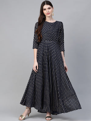 Inddus Lavender Solid One-Shoulder Maxi Dress with Attached Dupatta - S | Maxi  dress, Dress, Shoulder maxi dress