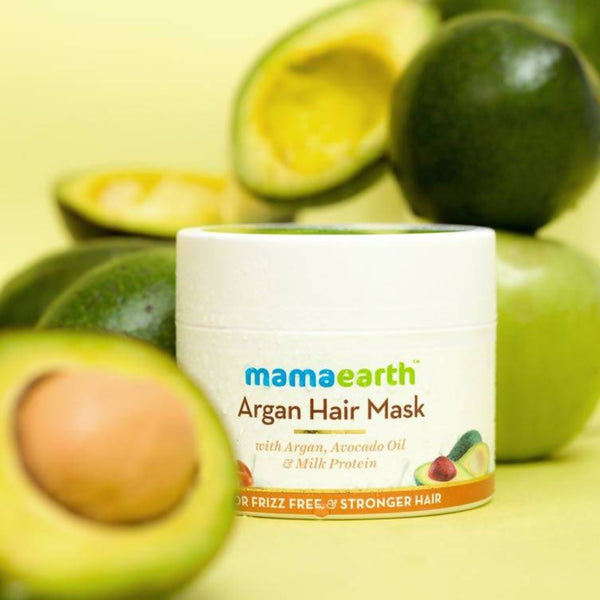 mamaearth argan hair mask for frizz free stronger hair