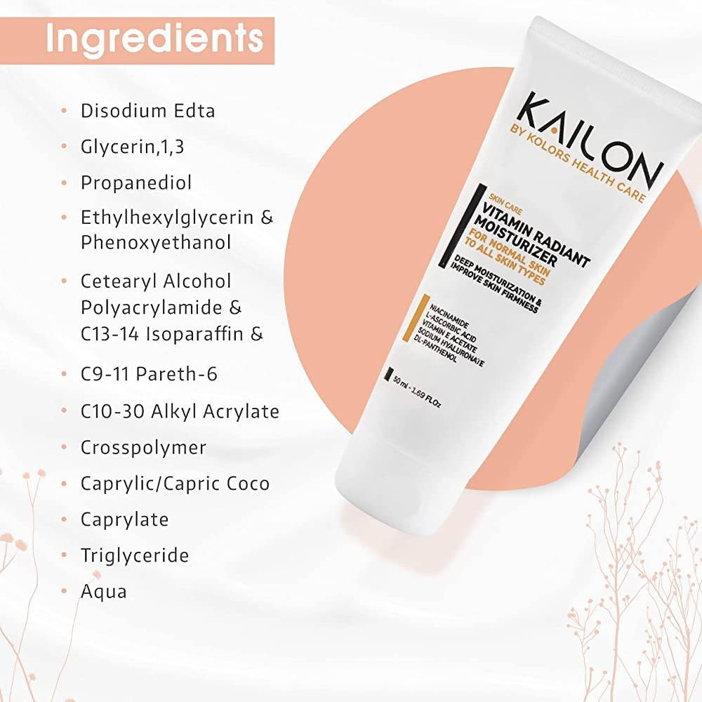 Kailon Vitamin Radiant Moisturizer Ingredients